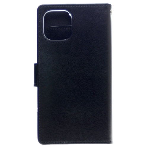 TopSave Goospery Rich MAX(5) Card Slot Leather Folio Wallet Flip Case For iPhone 15 Plus, Black