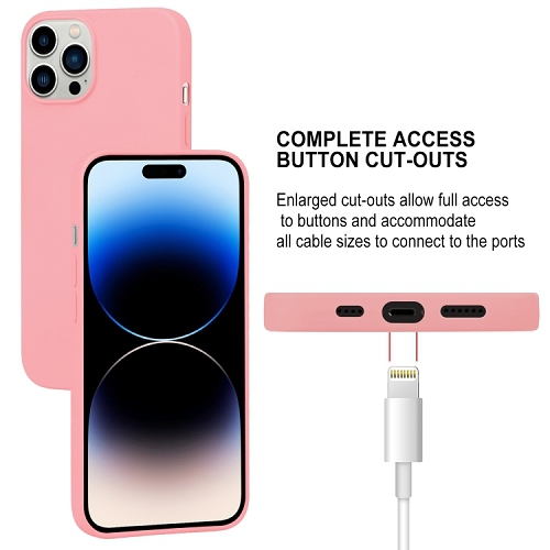 TopSave Goospery Soft Feeling Jelly Silky Slim Bumper Case For iPhone 15 Pro, Pink