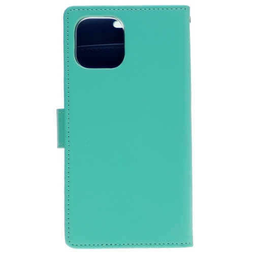 TopSave Goospery Rich MAX(5) Card Slot Leather Folio Wallet Flip Case For iPhone 15 Plus, Teal