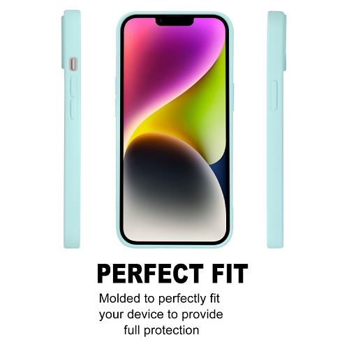 TopSave Goospery Soft Feeling Jelly Silky Slim Bumper Case For iPhone 15 Plus, Teal