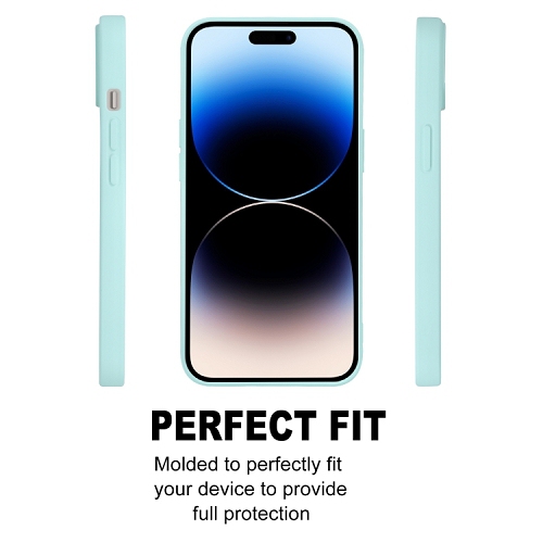 TopSave Goospery Soft Feeling Jelly Silky Slim Bumper Case For iPhone 15 Pro Max, Teal