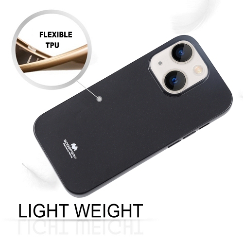 TopSave Goospery Pearl Jelly Gel TPU Case For iPhone 15 Plus, Black