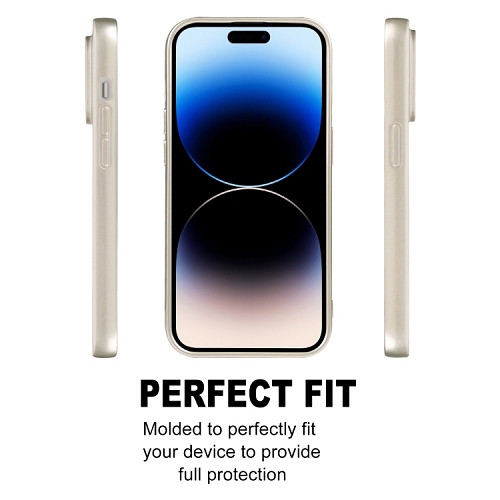 TopSave Goospery Pearl Jelly Gel TPU Case For iPhone 15 Pro Max(6.7"), Gold