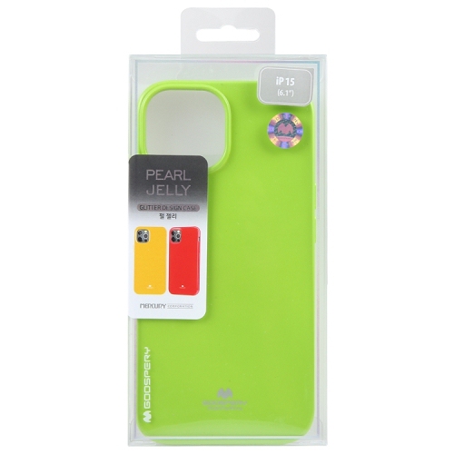 TopSave Goospery Pearl Jelly Gel TPU Case For iPhone 15 Plus, Green