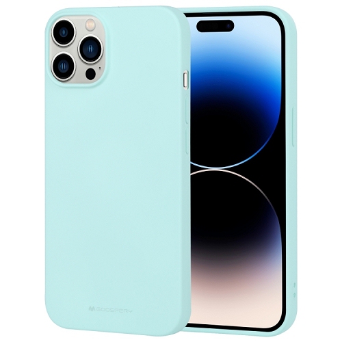 GOOSPERY  Topsave Soft Feeling Jelly Silky Slim Bumper Case for Iphone 15 Pro (6.1) In Teal
