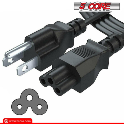 5 Core 3 Prong Extension Cord 6 Feet Non-Polarized Durable Three Prong Extension Cable US AC 3 Prong Extension Cord Heavy Duty Plug Extender -PL 1001