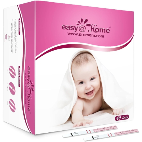 Easy@Home premiers tests de grossesse : Paquet de 40 bandes de grossesse faciles à utiliser et détection précoce à la maison - tests de fertilité