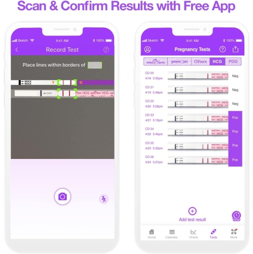 Easy@Home Pregnancy Tests 25 Pack: Early Detection Pregnancy Tests Strips - Accurate Sensitive Pregnancy Tests Bulk Easy to Use at Home Fertility