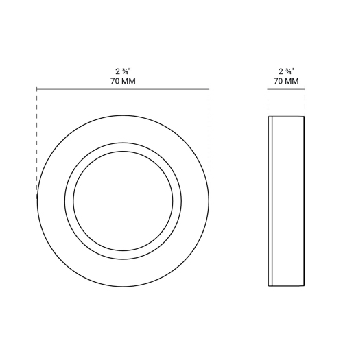 BAZZ 3 Pack LED Under Cabinet Puck Lights, 360 Lumens, 6W, 3000K Soft White, Black Finish, U00063BK
