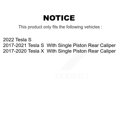 Rear Ceramic Disc Brake Pads TEC-2164 For Tesla S X
