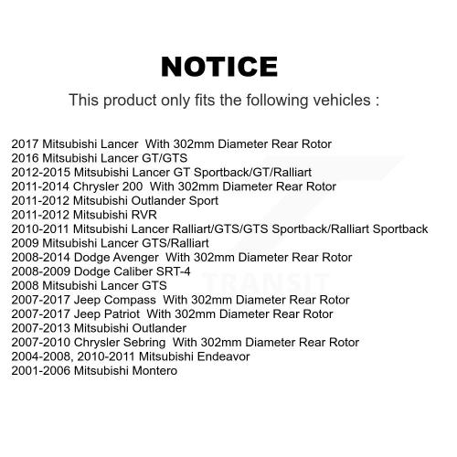 Plaquettes de frein arrière en céramique TEC-868 pour Jeep Lancer Patriot Chrysler Compass Dodge 200 de Mitsubishi