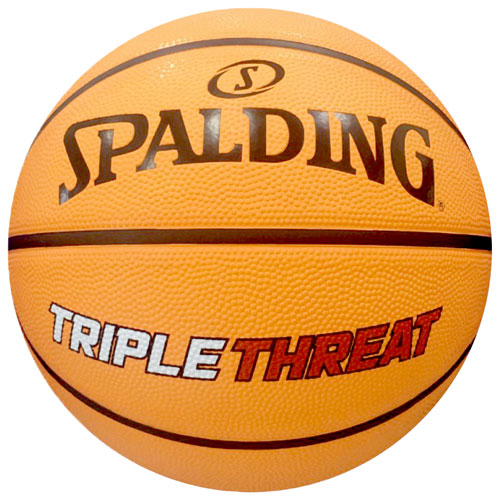Spalding Triple Threat Rubber Size 7 (29.5) Basketball - Orange