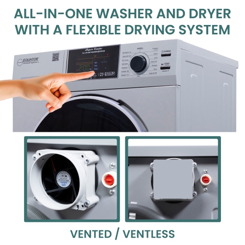 Equator All-in-One Washer Dryer VENTLESS/VENTED PET cycle 1.62cf/15lbs 110V