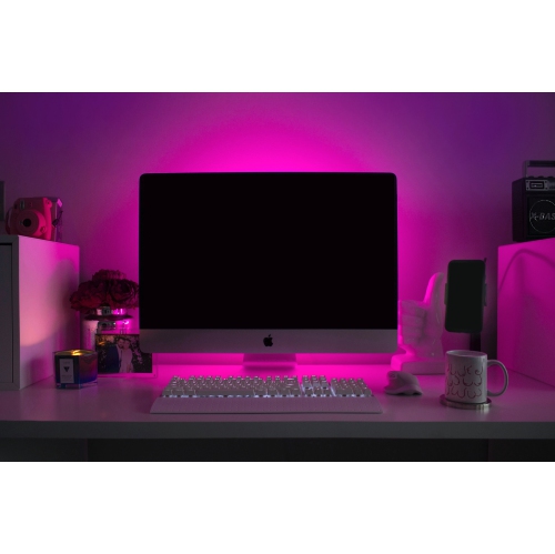 BAZZ 10ft. LED Dimmable RGB Multicolored+White Strip Light with Remote Control, U22035RGBW