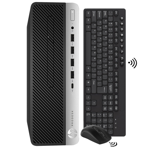 Refurbished - HP ProDesk 600 G3 SFF Desktop Computer PC, Intel Core i5 up to 3.60 GHz, 8GB DDR4 RAM, 256GB SSD, Windows 10 Pro, Wireless Keyboard and