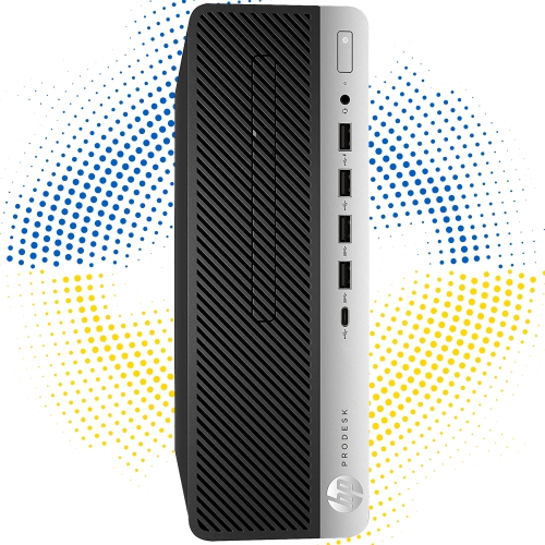 Refurbished - Best Performance Desktop PC HP ProDesk 600 G3 SFF (Intel Core i7 Processor/ 512GB SSD/ 8GB DDR4 RAM/ Windows 10 Pro) Wireless Keyboard