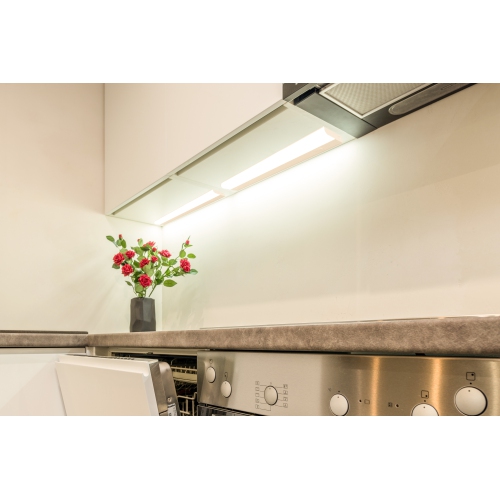 BAZZ 24" Direct Wire Adjustable White 3000K-4000K-5000K Dimmable Under Cabinet Light, U22DRT24W