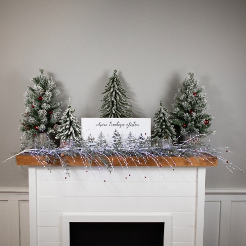 Pre-Lit Christmas Garland with Jingle Bells - 6' x 6" - Cool White Lights