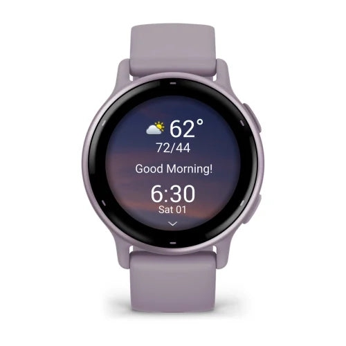 Garmin Vivoactive® 5 - Metallic Orchid Aluminum Bezel with Orchid Case and Silicone Band by GARMIN - Open Box condition - Image 3