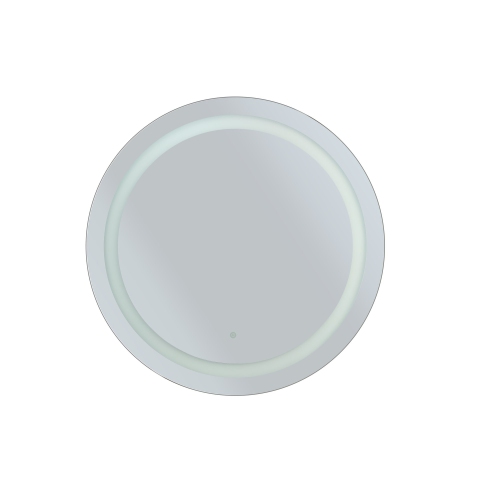 WarmlyYours, LED Mirror, Frosted, Wall-mounted Round, Frosted, Touch Controls, 27.5"
