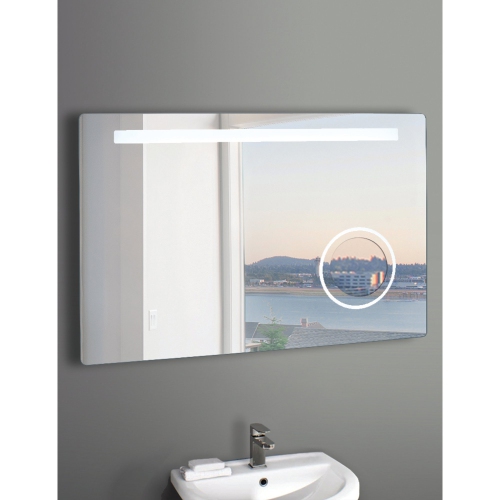WarmlyYours, LED Mirror with Built-In Defogger, Wall-mounted 36" X 24"