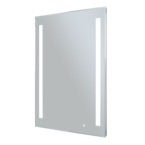 WarmlyYours, LED Mirror with Built-In Defogger, Wall-mounted, Dual Frosted Bars, Touch Controls, 36" X 24"