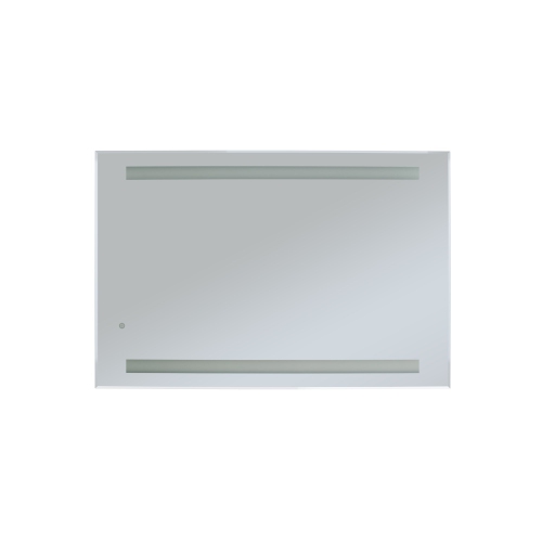 WarmlyYours, LED Mirror with Built-In Defogger, Wall-mounted, Dual Frosted Bars, Touch Controls, 36" X 24"