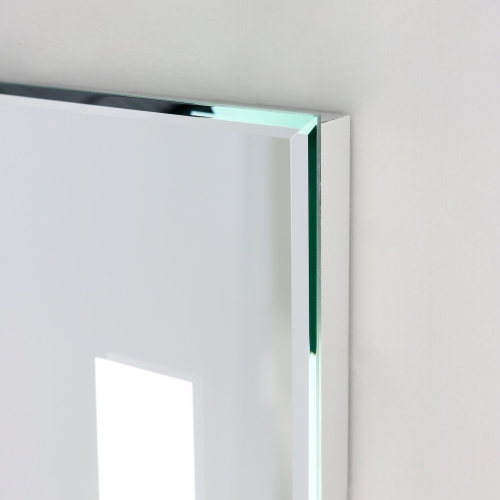 WarmlyYours, LED Mirror with Built-In Defogger, Wall-mounted, Dual Frosted Bars, Touch Controls, 36" X 24"
