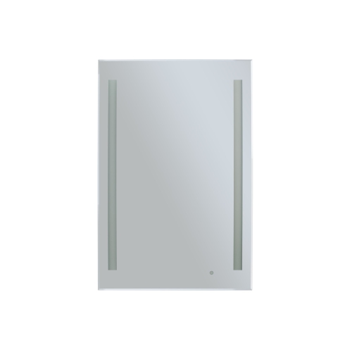 WarmlyYours, LED Mirror with Built-In Defogger, Wall-mounted, Dual Frosted Bars, Touch Controls, 36" X 24"