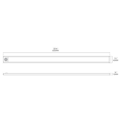 BAZZ 24" LED Rechargeable Light Bar With Motion Sensor, U2111824BK