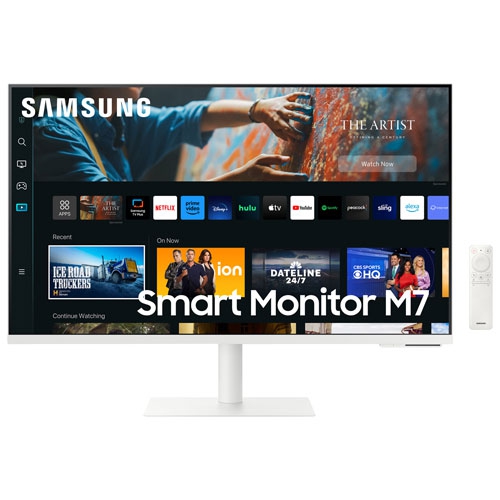 Boîte ouverte - moniteur intelligent DEL va UHD 4K 60&nbsp;Hz 32 po de Samsung avec temps de réponse 4&nbsp;ms gris à gris - Blanc