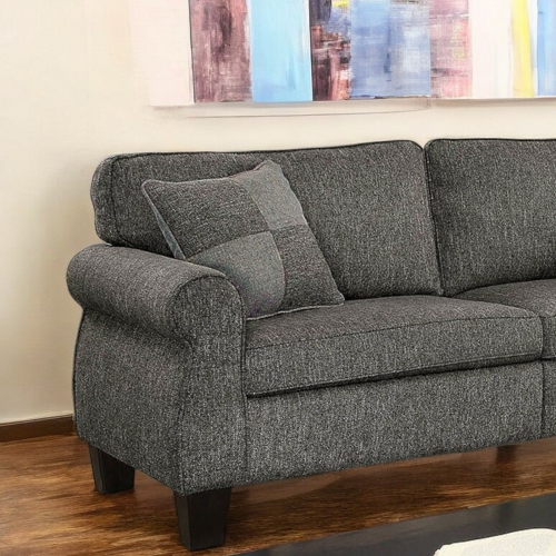 Cosmic Homes Sectional Sofa Grey with Comfort and Style, Accent Pillows Included, Moveable Armless Chair