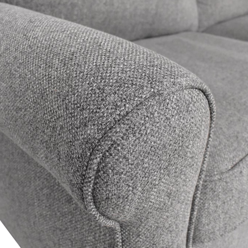 Cosmic Homes Sectional Sofa Grey with Comfort and Style, Accent Pillows Included, Moveable Armless Chair