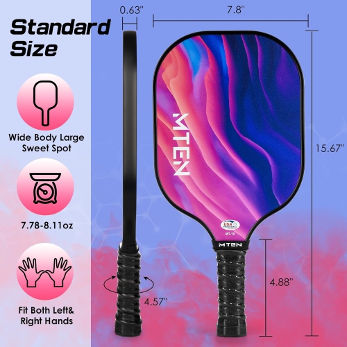 USAPA Approved Fiberglass Pickleball Paddle Set – Lightweight, Durable Rackets for Men & Women – Complete Pickleball Set for Indoor & Outdoor Play