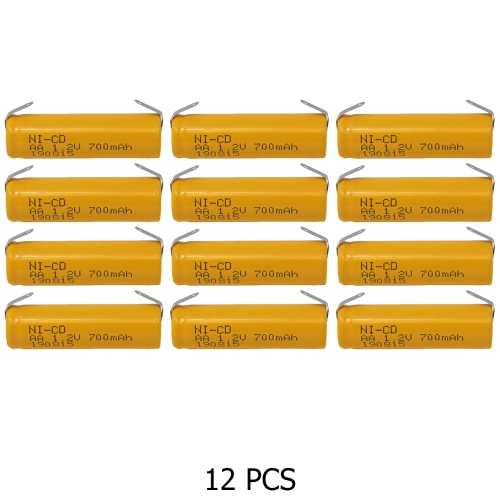 Piles AA NiCd 700&nbsp;mAh avec attaches