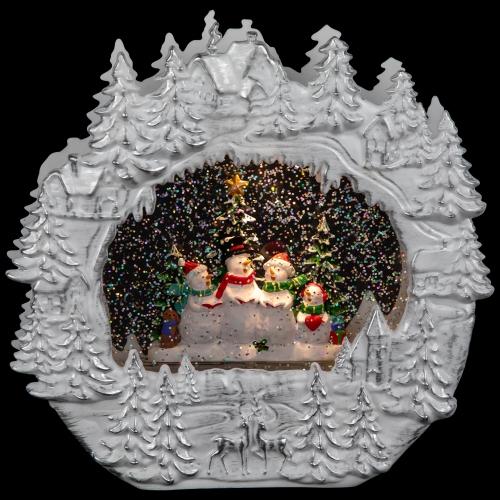 LED Lighted Caroling Snowmen Christmas Snow Globe - 9.5"