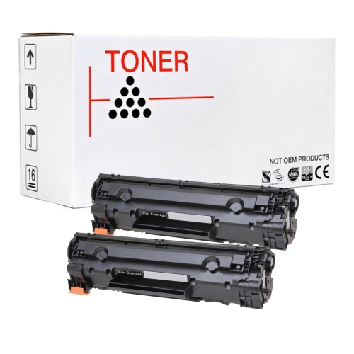 2PK Compatible Toner Cartridges Replacement for HP CB435A 35A