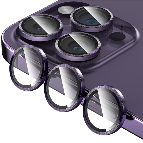 XCRS – Ring de protection en verre trempé, antirayure, anneau d’appareil photo individuel pour Apple iPhone 14 Pro Max