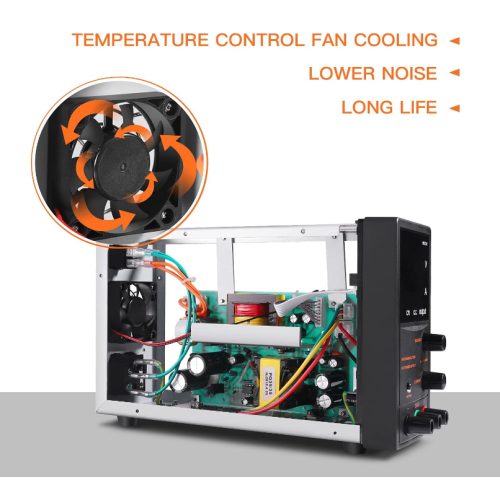 Tacklife 0V 5A Adjustable Switching Regulated with 4 Digits Display, Course and Fine Adjustments(00.01V, 0.001A), Data Hold - 110V/115CM Alligator
