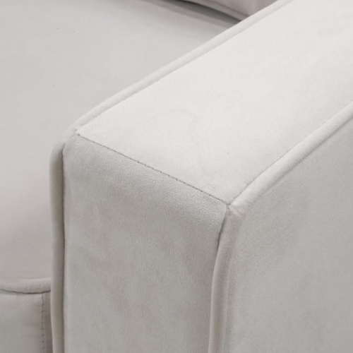 Cosmic Homes Sleeper Sofa Bed – Light Beige Sectional Sofa, Polyester Fabric Cover Pull-out Bed, Futon, Pull Out Couch