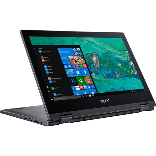 Portable 1 2-en-1 à écran tactile 11,6 po Spin d'Acer à processeur 64 Go d'4 Go N4100 Go Windows 10 famille Noir remis à neuf Bon état
