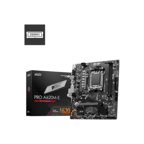 MSI  Pro A620M-E Matx Motherboard ( Supports Amd Ryzen 7000 Series Desktop Cpu, Am5, Ddr5, PCie 4.0, M.2, USB 3.2, Matx)