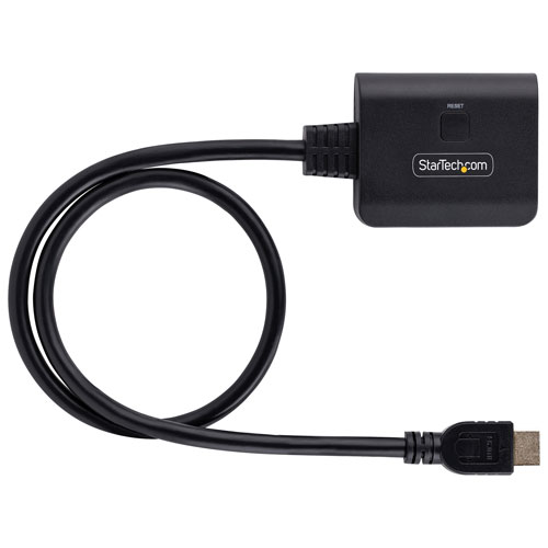 Répartiteur HDMI à 2 ports de StarTech - Noir