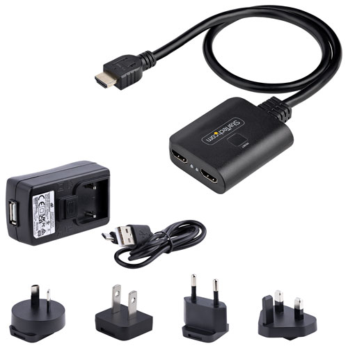 Répartiteur HDMI à 2 ports de StarTech - Noir
