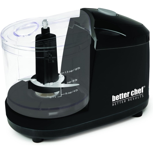 Robot culinaire miniature de 1,5 tasses de Better chef | lame en acier inoxydable | interrupteur à impulsion 450&nbsp;W