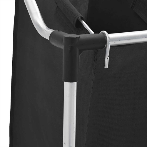 Laundry sorter with 4 bags black grey