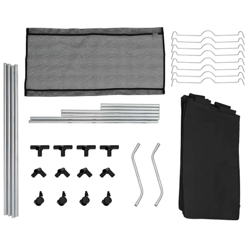 Laundry sorter with 4 bags black grey