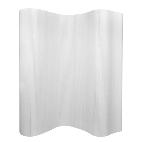 vidaXL Room Divider Bamboo White 250x165 cm