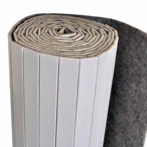 vidaXL Room Divider Bamboo White 250x165 cm