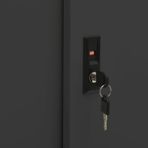 vidaXL Sliding Door Cabinet with Planter Box Anthracite Steel